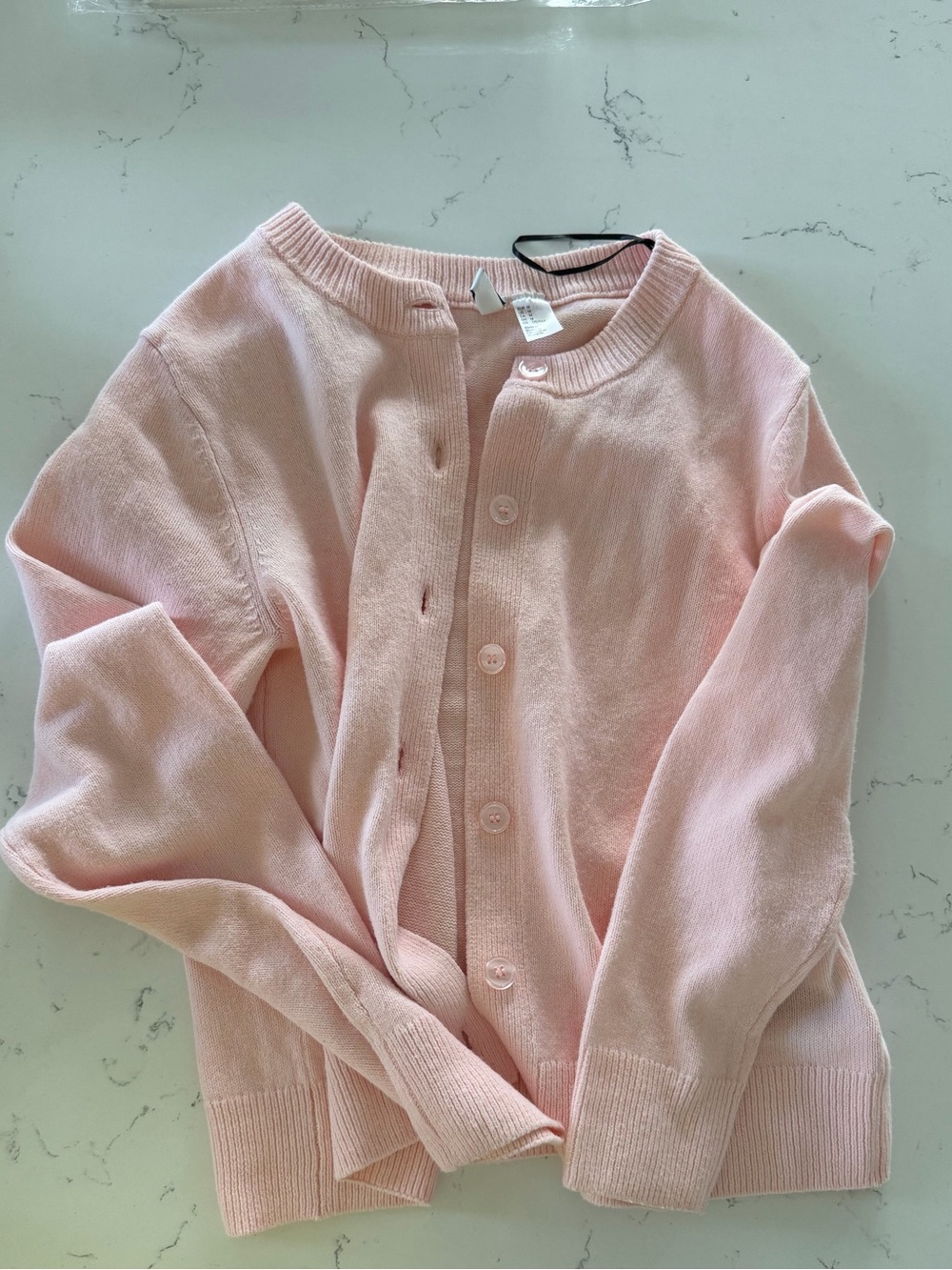 H&M Light Pink Women's Button-Up Knit Cardigan